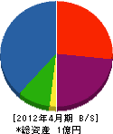 野澤産業 貸借対照表 2012年4月期