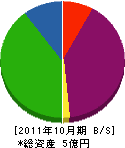 藤鳶工業 貸借対照表 2011年10月期