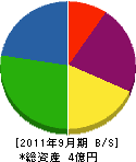 広津産業 貸借対照表 2011年9月期