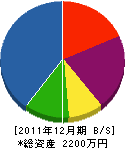 安田建具産業 貸借対照表 2011年12月期