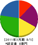 キムラ鋼板 貸借対照表 2011年3月期