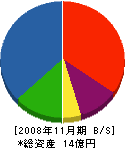 島田組 貸借対照表 2008年11月期