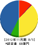 藤井組 貸借対照表 2012年11月期