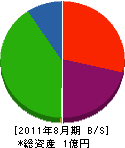 和田商店 貸借対照表 2011年8月期