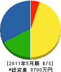 秋山建設 貸借対照表 2011年5月期