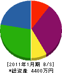 西川インテリア 貸借対照表 2011年1月期