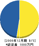 川嶋土建 貸借対照表 2008年12月期