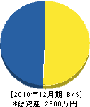 吉川造園 貸借対照表 2010年12月期