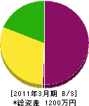 東武電機商会 貸借対照表 2011年3月期