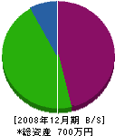 タカムラ畳装 貸借対照表 2008年12月期