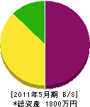 熊沢建設 貸借対照表 2011年5月期
