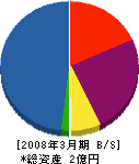 田村建設 貸借対照表 2008年3月期