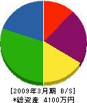 富士水道土木 貸借対照表 2009年3月期
