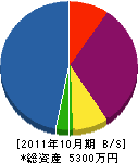 鈴木塗装 貸借対照表 2011年10月期
