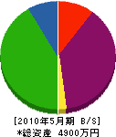 前田テクノ土木 貸借対照表 2010年5月期