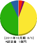 倉元電機商会 貸借対照表 2011年10月期