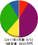鶴見塗装店 貸借対照表 2011年3月期