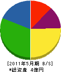 日本ティーエス 貸借対照表 2011年5月期