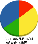 石塚土建 貸借対照表 2011年5月期