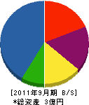 濱田工務店 貸借対照表 2011年9月期