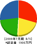 芹沢硝子店 貸借対照表 2008年7月期
