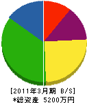 松崎鐵工 貸借対照表 2011年3月期