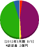 山本電気工業 貸借対照表 2012年3月期