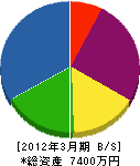 日栄ビル管理 貸借対照表 2012年3月期