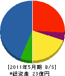 小俣組 貸借対照表 2011年5月期