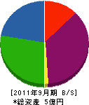 延岡西部処分場 貸借対照表 2011年9月期