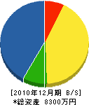 秋田日化サービス 貸借対照表 2010年12月期