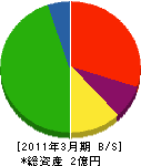 橋本建設 貸借対照表 2011年3月期