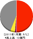 内田鉄工 損益計算書 2011年1月期