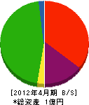 石田組 貸借対照表 2012年4月期