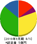 田中商会 貸借対照表 2010年9月期