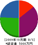 米田工業 貸借対照表 2009年10月期