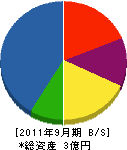 吉岡組 貸借対照表 2011年9月期
