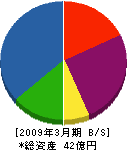 小川テント 貸借対照表 2009年3月期