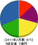 坪倉興業 貸借対照表 2011年2月期