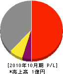 上田チップ工業 損益計算書 2010年10月期