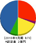 田村燃料設備工業 貸借対照表 2010年9月期