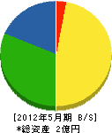 石川組 貸借対照表 2012年5月期