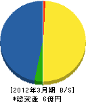 永田建設 貸借対照表 2012年3月期