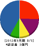 筑紫野建設 貸借対照表 2012年9月期
