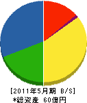 橋本組 貸借対照表 2011年5月期