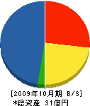 小倉組 貸借対照表 2009年10月期