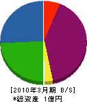 函館土木調査 貸借対照表 2010年3月期
