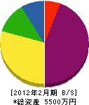 宮崎設備 貸借対照表 2012年2月期