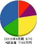 長尾鉄建 貸借対照表 2010年4月期