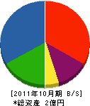 大島組 貸借対照表 2011年10月期